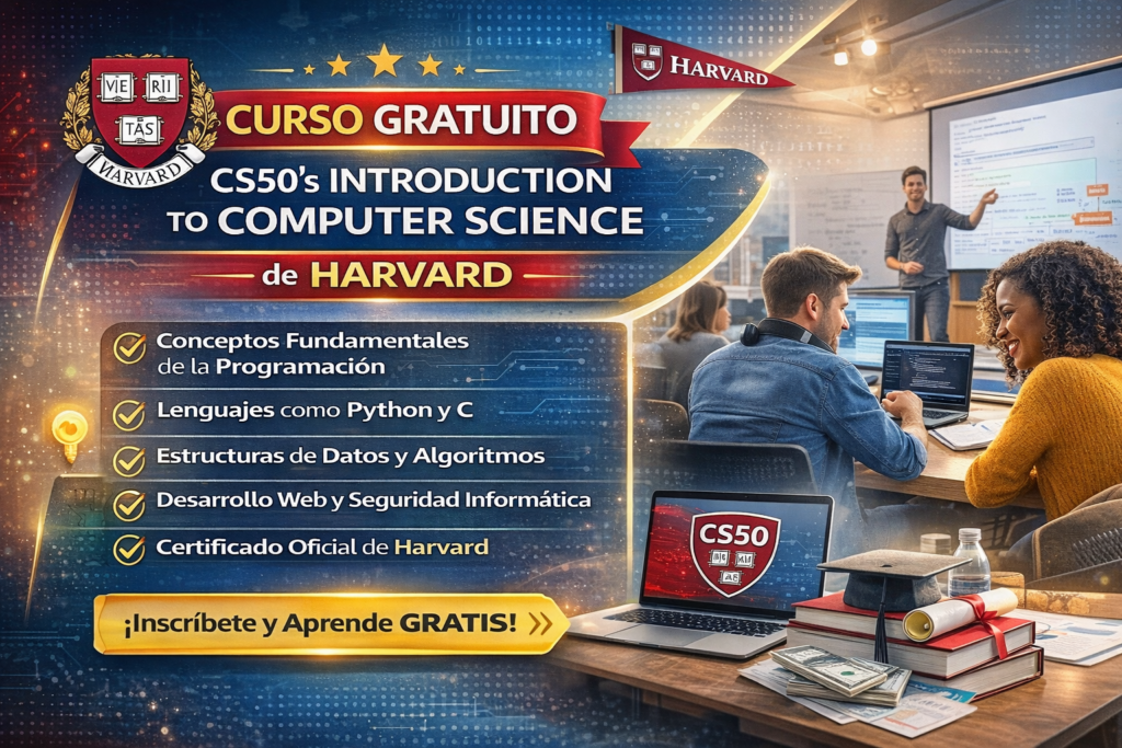 📖 Curso Gratuito “CS50’s Introduction to Computer Science” de Harvard